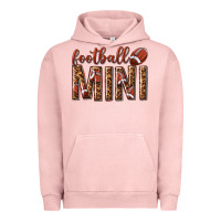 Pigment Salmon football mini with leopard Urban Hoodie - texasbilliewilder