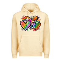 Pina Colada pride hearts Premium Hoodie - texasbilliewilder