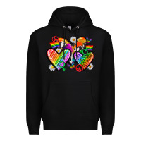 Black pride hearts Premium Hoodie - texasbilliewilder