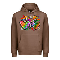 Chestnut pride hearts Premium Hoodie - texasbilliewilder