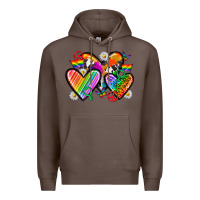 Coffee pride hearts Premium Hoodie - texasbilliewilder