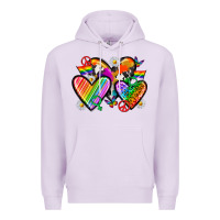 Lilac pride hearts Premium Hoodie - texasbilliewilder