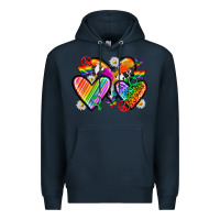 Navy pride hearts Premium Hoodie - texasbilliewilder