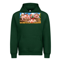 Forest Green Pig Farm Urban Hoodie - RanaPortraitStore