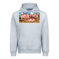 Heather Grey Pig Farm Urban Hoodie - RanaPortraitStore