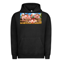 Pigment Black Pig Farm Urban Hoodie - RanaPortraitStore