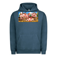 Pigment Midnight Navy Pig Farm Urban Hoodie - RanaPortraitStore
