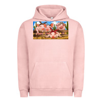 Pigment Salmon Pig Farm Urban Hoodie - RanaPortraitStore