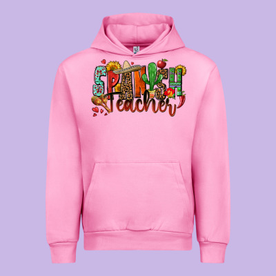 Spanish Teacher Urban Hoodie Designed By Zillion Design Studio