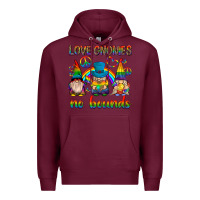 Burgundy pride gnomies Premium Hoodie - texasbilliewilder