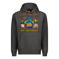 Charcoal Heather pride gnomies Premium Hoodie - texasbilliewilder