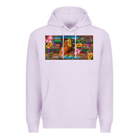 Lilac Brown horse with flowers and leopard Premium Hoodie - RanaPortraitStore