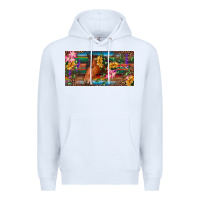 White Brown horse with flowers and leopard Premium Hoodie - RanaPortraitStore