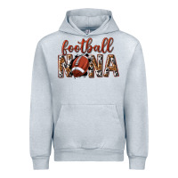 Heather Grey football nana with leopard Urban Hoodie - texasbilliewilder