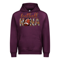 Mauve Wine football nana with leopard Urban Hoodie - texasbilliewilder