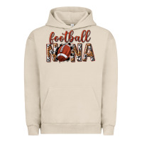 Pigment French Oak football nana with leopard Urban Hoodie - texasbilliewilder