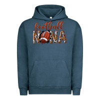 Pigment Midnight Navy football nana with leopard Urban Hoodie - texasbilliewilder