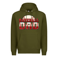 Army Green baseball dad Premium Hoodie - Zillion Design Studio