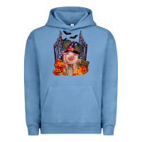 Pigment Pebble Blue Pig halloween Urban Hoodie - RanaPortraitStore