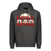 Charcoal Heather baseball dad Premium Hoodie - Zillion Design Studio