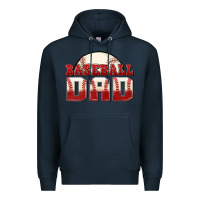 Navy baseball dad Premium Hoodie - Zillion Design Studio