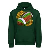 Forest Green footballwithsunflowers Urban Hoodie - texasbilliewilder