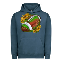 Pigment Midnight Navy footballwithsunflowers Urban Hoodie - texasbilliewilder