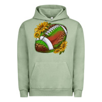 Pigment Oil Green footballwithsunflowers Urban Hoodie - texasbilliewilder