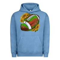 Pigment Pebble Blue footballwithsunflowers Urban Hoodie - texasbilliewilder