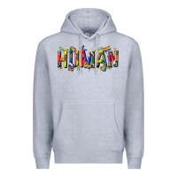 Heather Grey pride human Premium Hoodie - texasbilliewilder