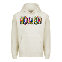 Oatmeal Heather pride human Premium Hoodie - texasbilliewilder
