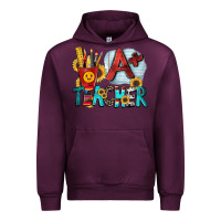 Mauve Wine a  teacher Urban Hoodie - Zillion Design Studio