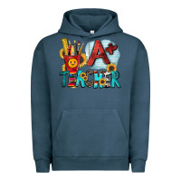 Pigment Midnight Navy a  teacher Urban Hoodie - Zillion Design Studio