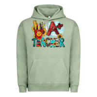 Pigment Oil Green a  teacher Urban Hoodie - Zillion Design Studio