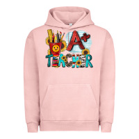 Pigment Salmon a  teacher Urban Hoodie - Zillion Design Studio