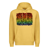 Antique Gold pride leopard background lgbt Premium Hoodie - texasbilliewilder