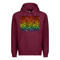 Burgundy pride leopard background lgbt Premium Hoodie - texasbilliewilder