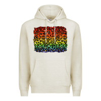 Oatmeal Heather pride leopard background lgbt Premium Hoodie - texasbilliewilder