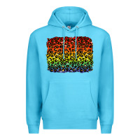 Ocean Blue pride leopard background lgbt Premium Hoodie - texasbilliewilder