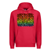 Cardinal pride leopard background lgbt Premium Hoodie - texasbilliewilder
