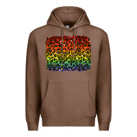 Chestnut pride leopard background lgbt Premium Hoodie - texasbilliewilder