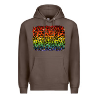 Coffee pride leopard background lgbt Premium Hoodie - texasbilliewilder