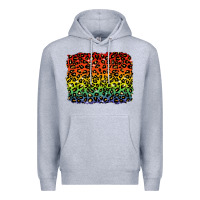 Heather Grey pride leopard background lgbt Premium Hoodie - texasbilliewilder