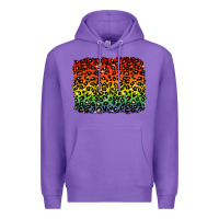 Purple pride leopard background lgbt Premium Hoodie - texasbilliewilder