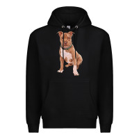 Black Brown Pitbull Premium Hoodie - RanaPortraitStore