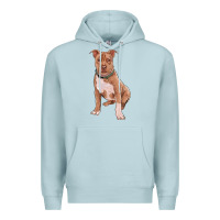 Blue Mist Brown Pitbull Premium Hoodie - RanaPortraitStore
