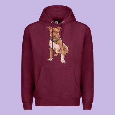 Brown Pitbull Premium Hoodie Designed By Ranaportraitstore