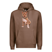 Chestnut Brown Pitbull Premium Hoodie - RanaPortraitStore