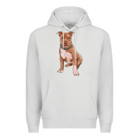 Dove Grey Brown Pitbull Premium Hoodie - RanaPortraitStore