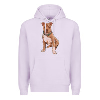 Lilac Brown Pitbull Premium Hoodie - RanaPortraitStore